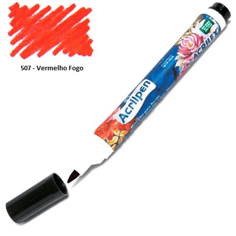 Caneta-Acrilpen-507-Vermelho-Fogo-Acrilex-1X1UN