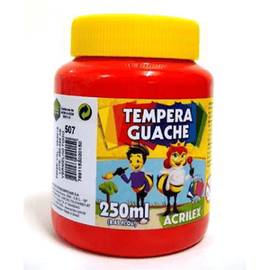 Tinta Guache Vermelho Fogo 250  ml - Acrilex