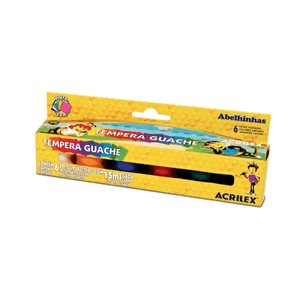 Tinta Guache  6 Cores 15  ml - Acrilex