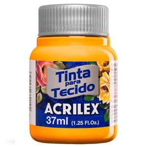 Tinta Tecido Fosca Amarelo Gema 37  ml - Acrilex