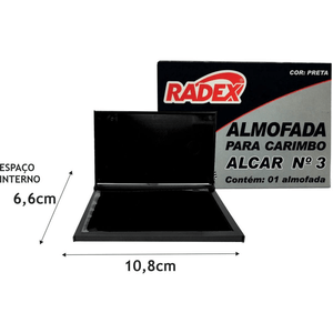 Almofada para Carimbo Nr3 Preto  - Radex