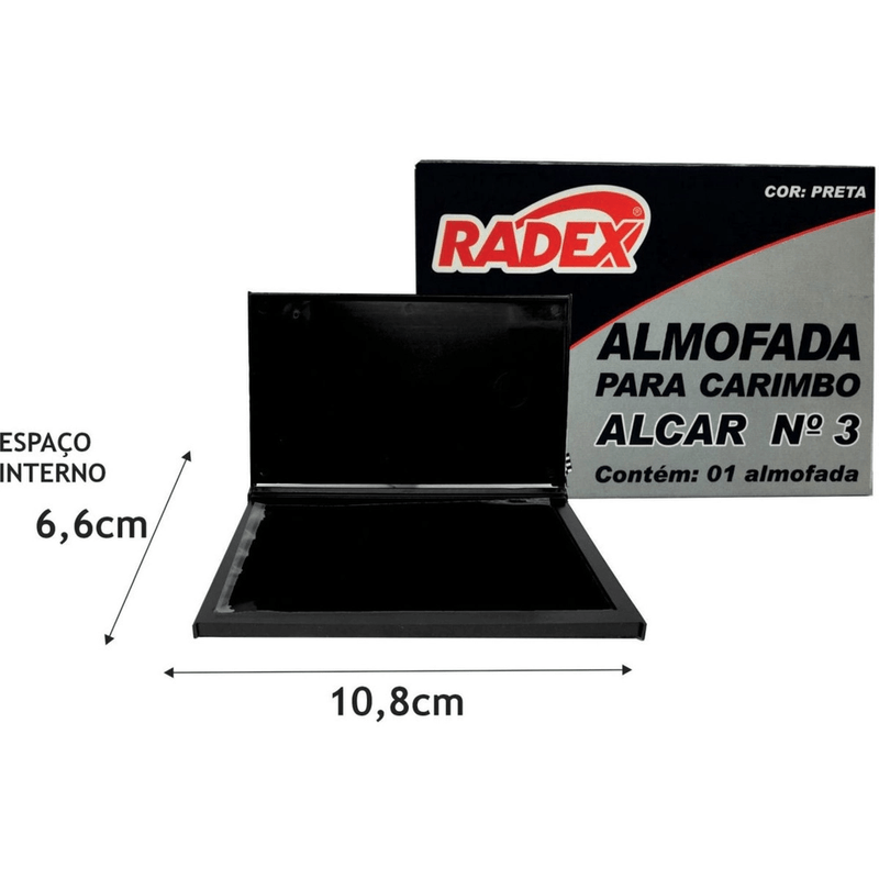 ALMOFADA-RADEX-ALCAR-CARIMBO-NR3-PT-1X1UN