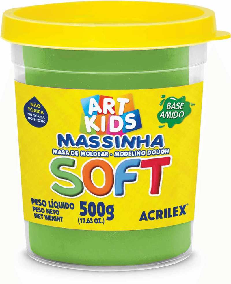 Massa-De-Modelar-Pote-500g-Verde-Acrilex-1X1UN