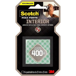 Fita Dupla Face 3M¿ Scotch® Fixa Forte Quadradinhos