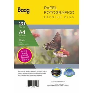 Papel A4 Fotografico 180 g  20 Folhas - Bahia