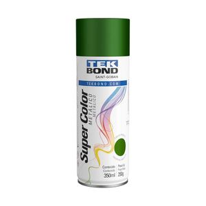 Tinta Spray super color Metalica Verde 350  ml - Tekbond