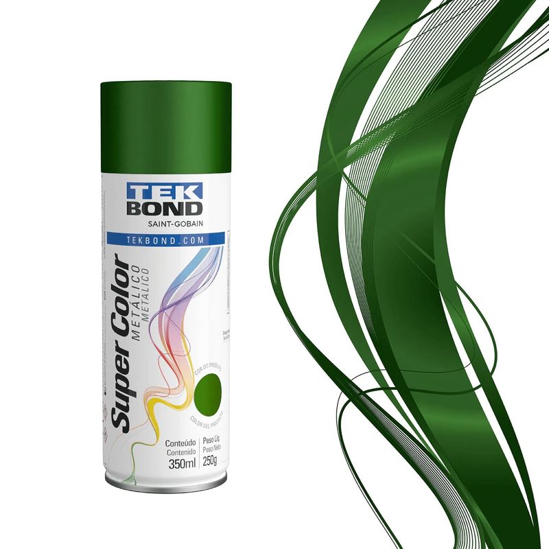 Tinta-Spray-Metalico-Verde-350Ml-250G---Tekbond