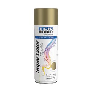 Tinta Spray super color Uso Geral Dourado 350  ml - Tekbond