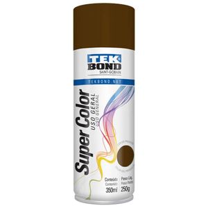 Tinta Spray super color Uso Geral Marrom 350  ml - Tekbond