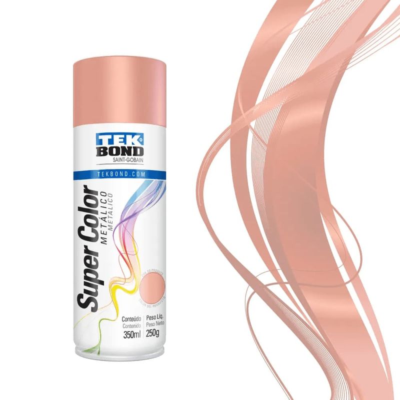 Tinta-Spray-Super-Color-Metalico-Rose-Gold-350ML-TekBond