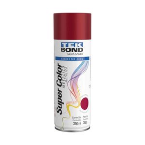 Tinta Spray Metálico Vermelho 350Ml 250G - Tekbond