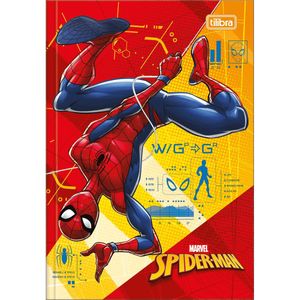 Caderno Capa Dura Brochura 1/4 Spider Man 48 Folhas  - Tilibra