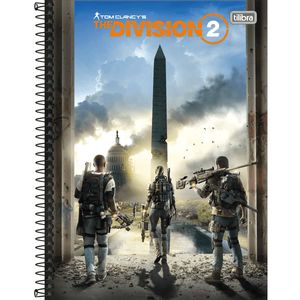 Caderno Espiral Capa Dura Universitário 1 Matéria The Division 80 Folhas - Sortido