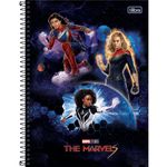 Caderno-Espiral-Capa-Dura-Universitario-1-Materia-The-Marvels-80-Folhas---Sortido