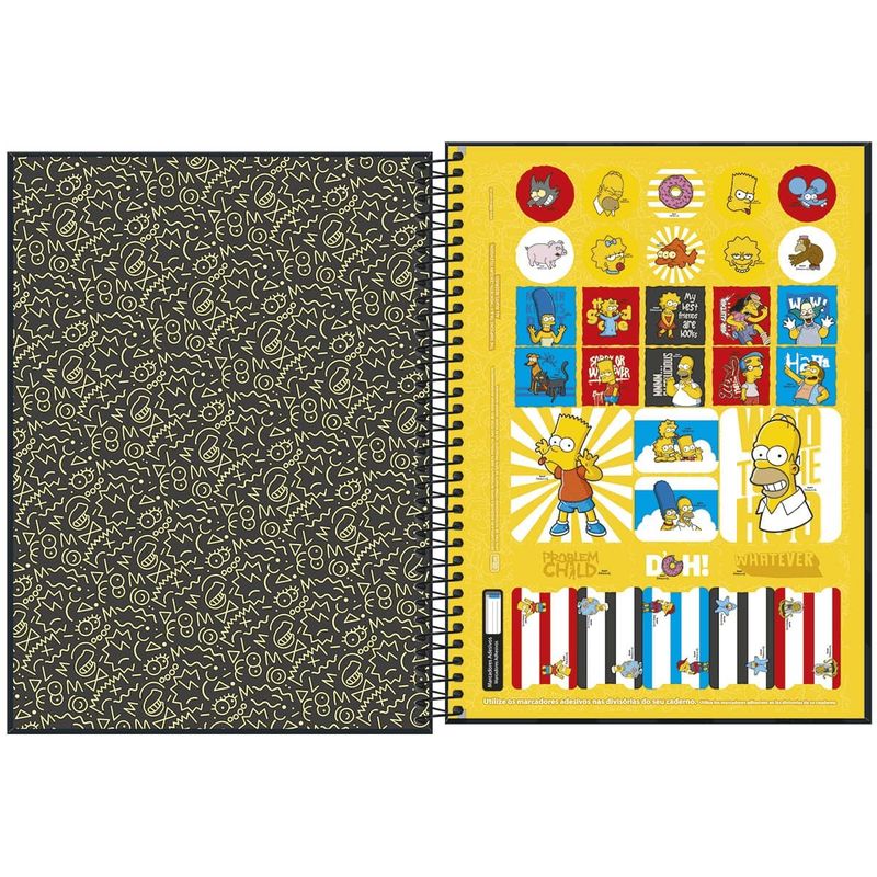 Caderno-Brochura-Capa-Dura-1-Materia-Simpsons-80-Folhas-Tilibra