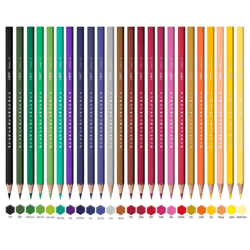 Lapis-De-Cor-Bic-Evolution-Sextavado-24-Cores