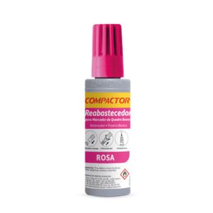 Tinta Reabastecedor  P/ Marcador de Quadro  Branco 30  ml  Rosa - Compactor