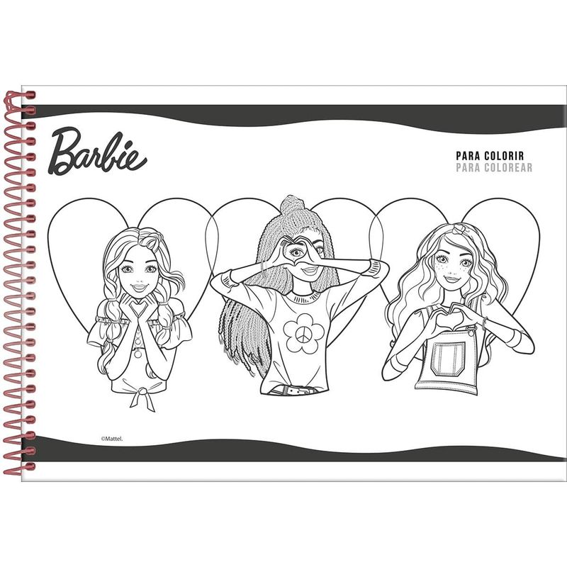 Caderno-Cartografia-Capa-Flexivel-Barbie-48-Foilhas