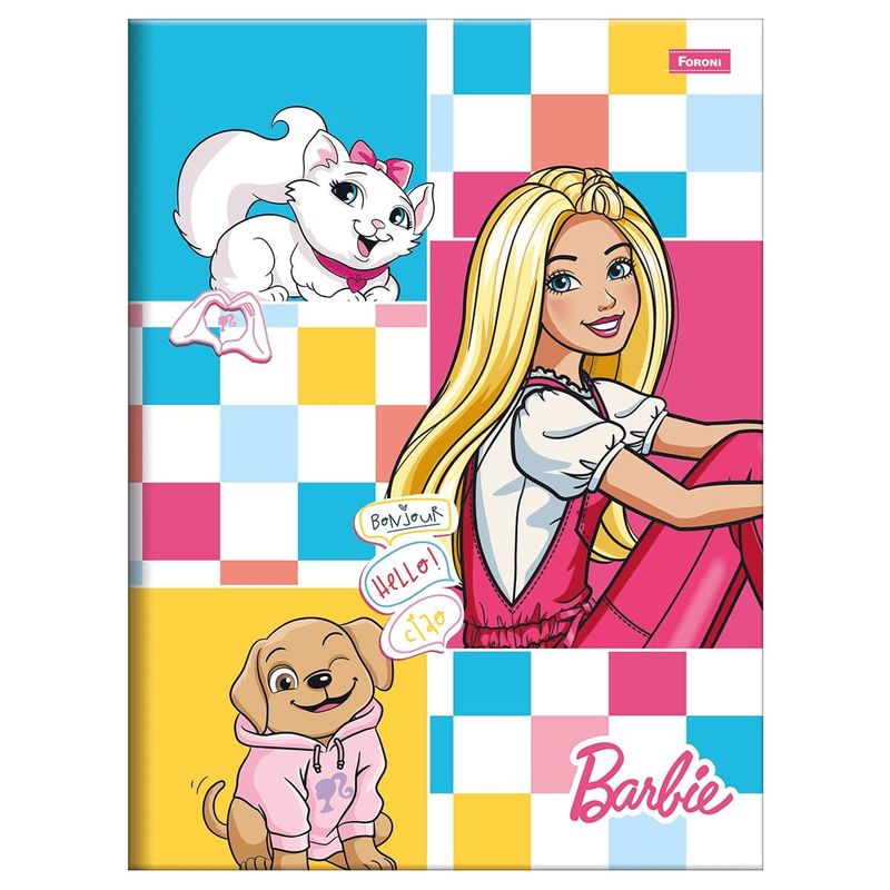 Caderno-Brochurao-Capa-Dura-Barbie-Teen-80-Folhas-Foroni