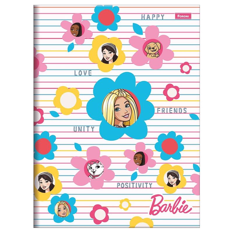 Caderno-Brochurao-Capa-Dura-Barbie-Teen-80-Folhas-Foroni