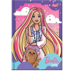 Agenda Capa Dura Escolar Permanente 96 Folhas Barbie