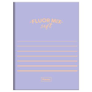 Caderno Brochura Capa Dura  Fluor Mix 80 Folhas - Foroni