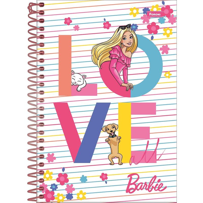 Caderno-Espiral-1-4-Capa-Dura-Barbie-80-Folhas-Foroni