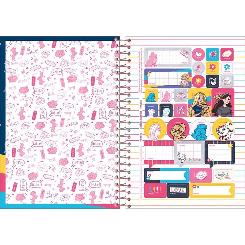 Caderno-Espiral-1-4-Capa-Dura-Barbie-80-Folhas-Foroni