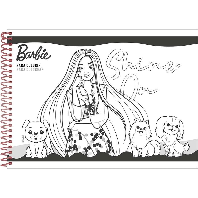 Caderno-Cartografia-Capa-Dura-Milimetrado-Barbie-Dreamtopia-80-Folhas-Foroni