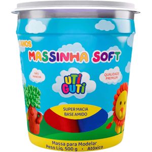 Massinha Soft  Pote 5 Cores 500 g  - Utiguti