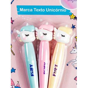 MARCA TEXTO UNICORNIO C/3 FF1007 KAZ