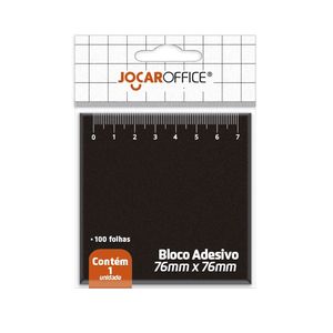 Bloco Adesivo Preto Regua 76X76 mm   100 Folhas - Leon