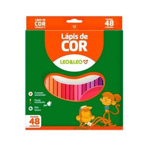 Lapis de  Cor Sextavado 48 Cores   - Leo'&'leo