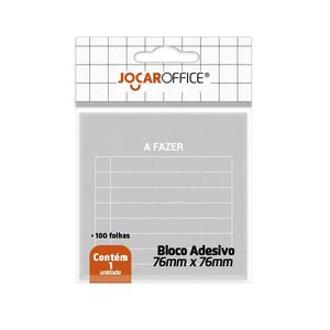 Bloco Adesivo  A Fazer Cinza 76X76 mm   100 Folhas - Leoe leo