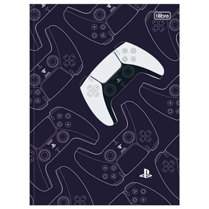 Caderno-Brochura-Universitario-Capa-Dura-Playstation-80-Folhas-Tilibra