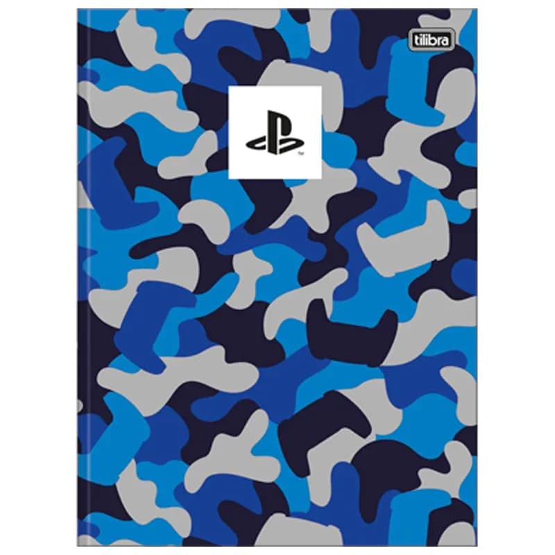 Caderno-Brochura-Universitario-Capa-Dura-Playstation-80-Folhas-Tilibra