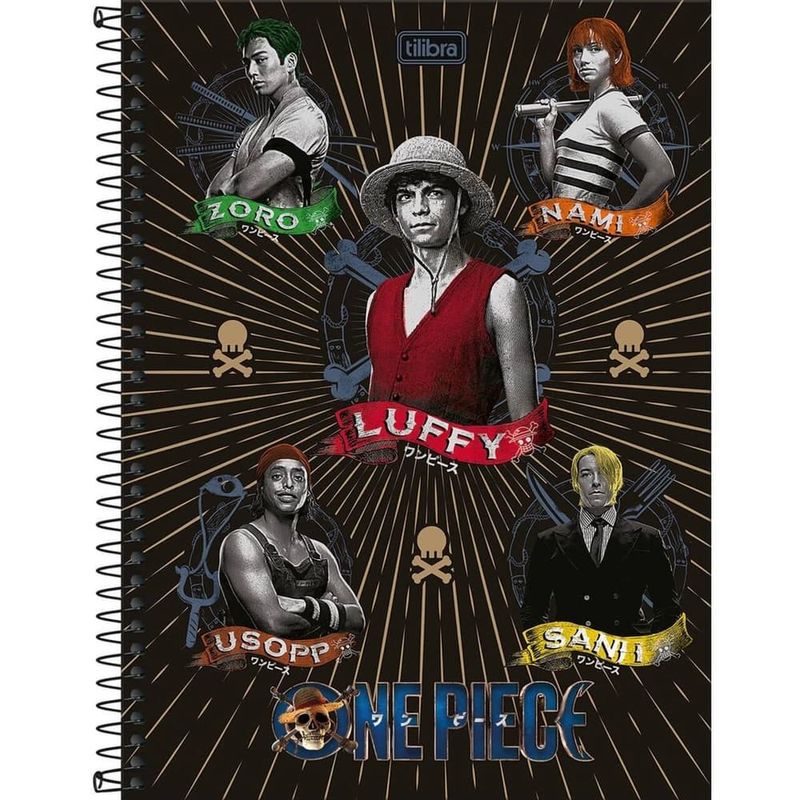 Caderno-Espiral-Capa-Dura-One-Piece-Netflix-80-Folhas-Tilibra