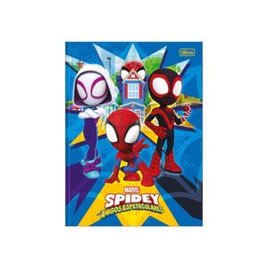 Caderno de Brochura Escolar Spidey e Amigos 80 Folhas