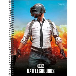 Caderno Capa Dura Universitário Espiral Pubg 10 Matérias 160 Folhas Tilibra