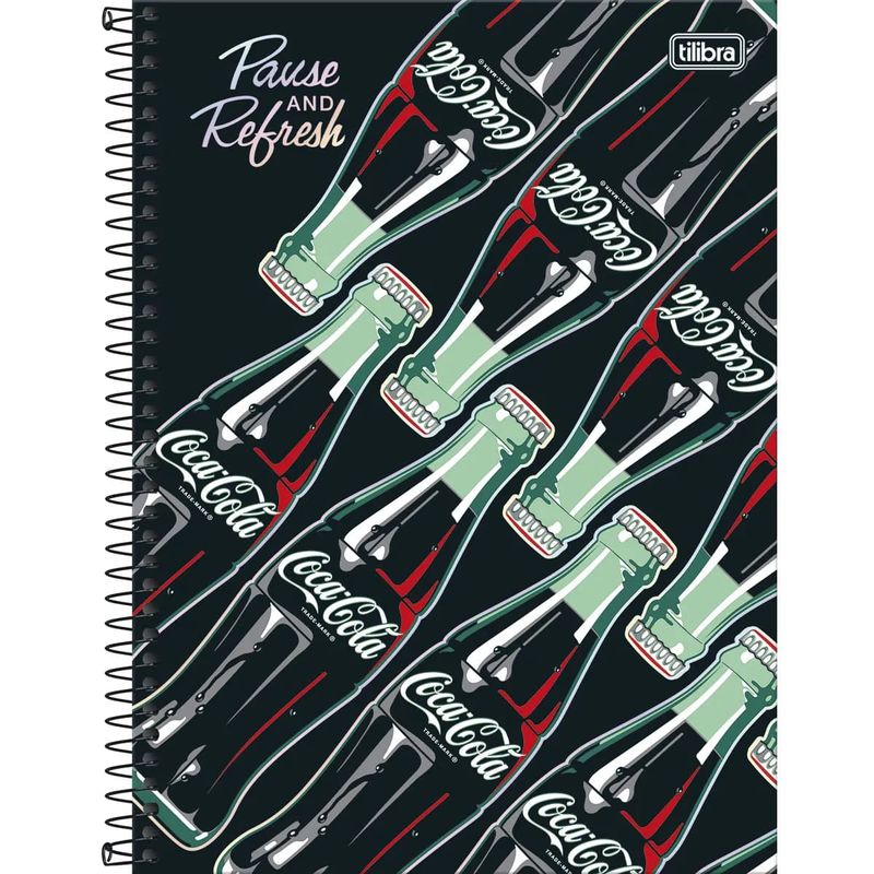 Caderno-Universitario-coca-cola-Capa-Dura-espiral10-Materias-160-Folhas-Tilibra