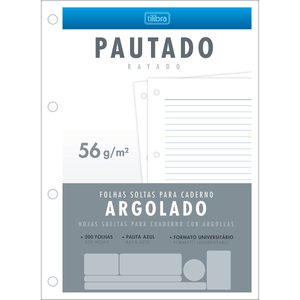 Refil Para Caderno Argolado Folhas Soltas 200 Folhas Tilibra