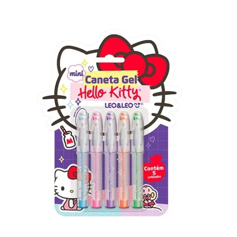 Kit-Mini-Caneta-Esferografica-Hello-Kitty-5-Unidades--Leo-Leo