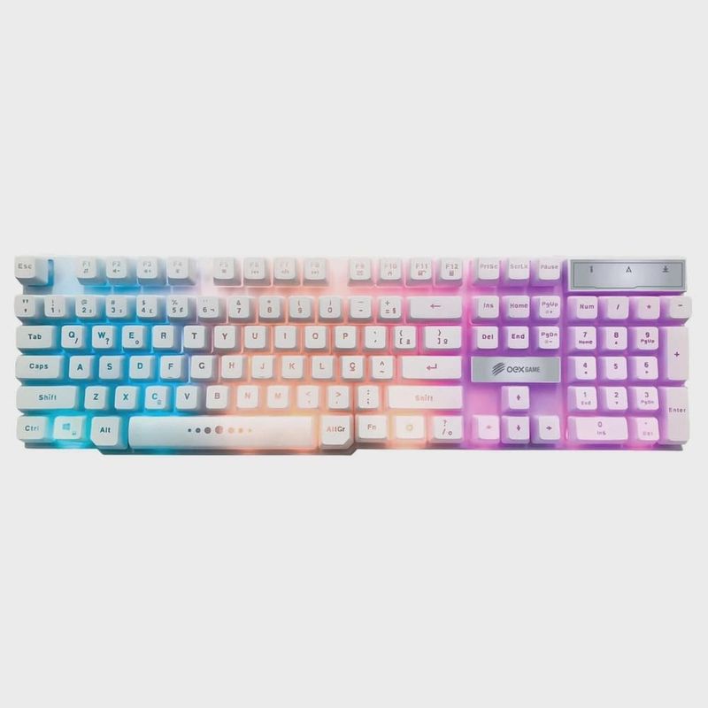 Teclado-Gamer-Force-X-TC201-Rainbow-Branco---Oex