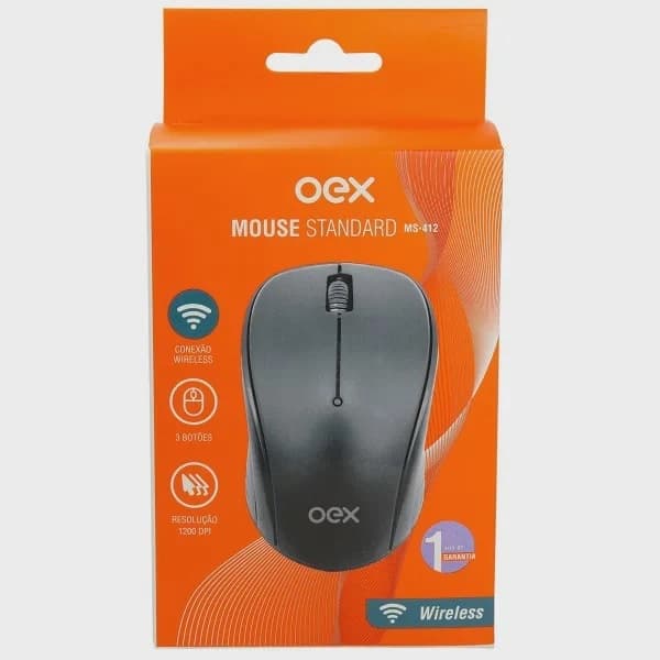 Mouse-OEX-Sem-Fio-Standard-Experience-Wireless-1200PI-Preto-MS412