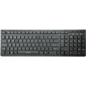 Teclado multimídia com fio Flat TC300-104 Teclas  Preto - OEX