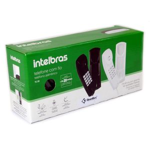 Telefone TC 20 com Fio Preto - Intelbras