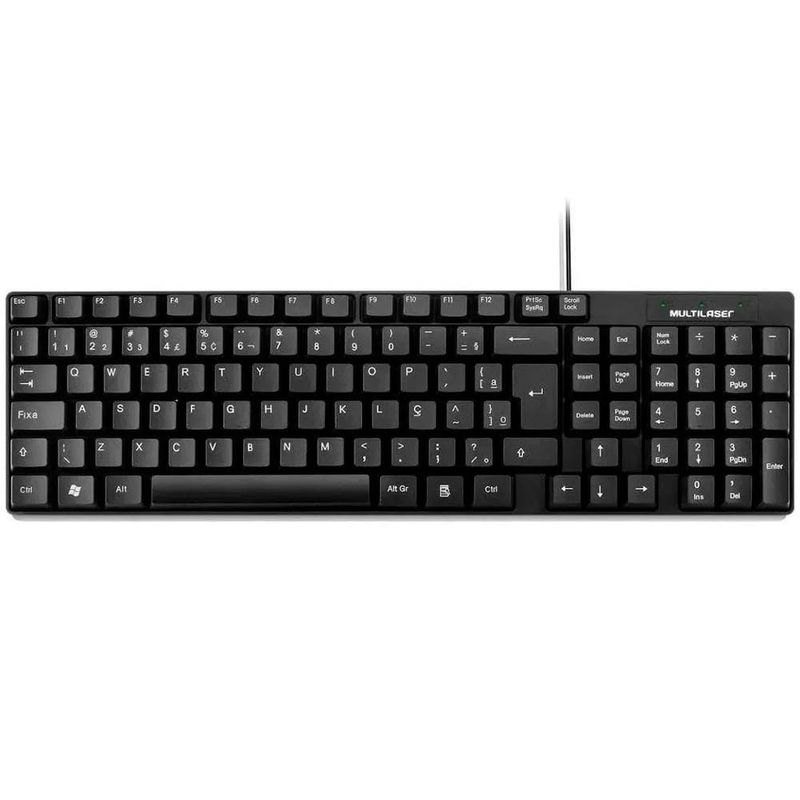 Teclado-com-Fio-Multi-Compacto-Conexao-USB-ABNT2-TC193-Preto---Multilaser