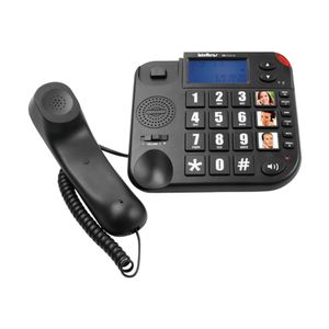 Telefone Com Fio Tok Fácil ID Preto - Intelbras