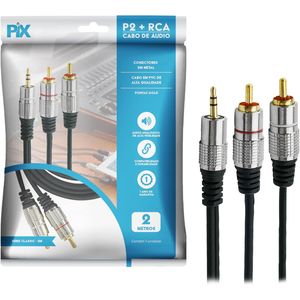 Cabo De Audio P2+2rca Gold 1.8 m - RCB