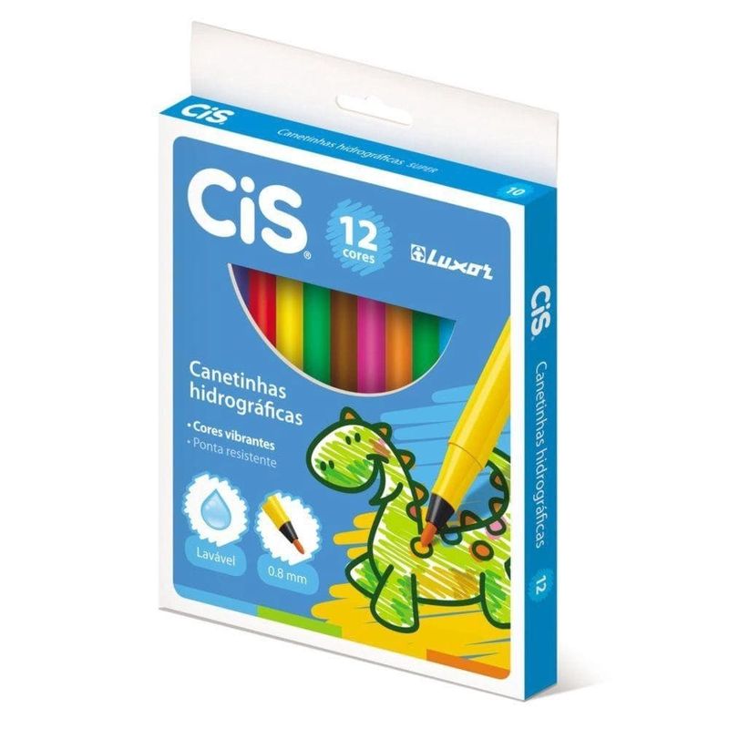 Canetinha-Hidrografica-12-Cores----Cis